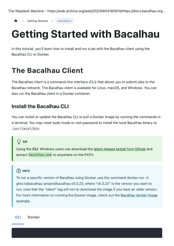 Getting Started with Bacalhau