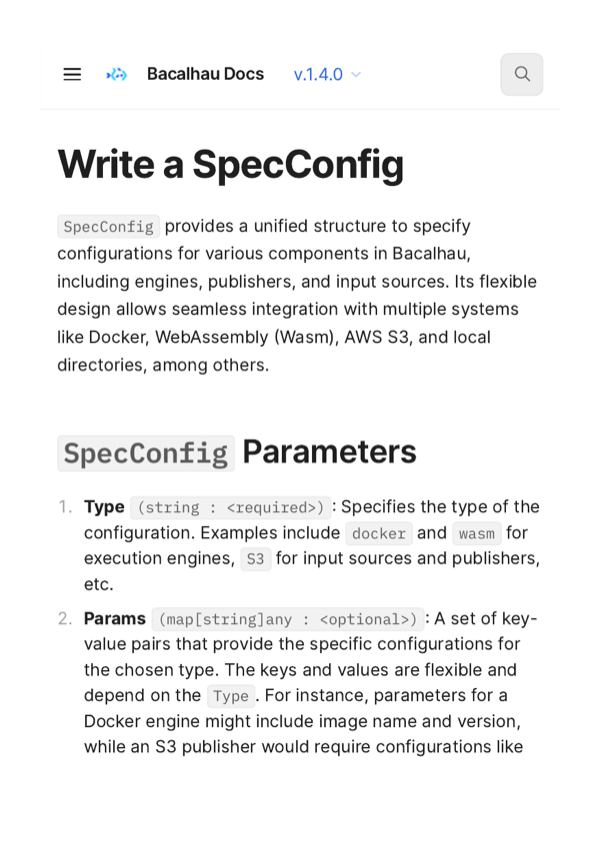Write a SpecConfig