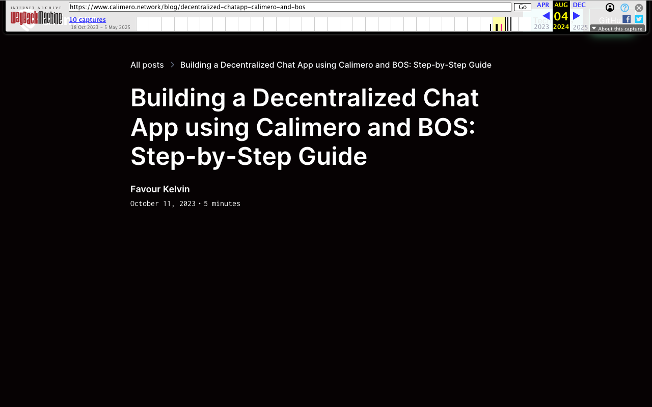 Decentralized Chat App with Calimero and BOS