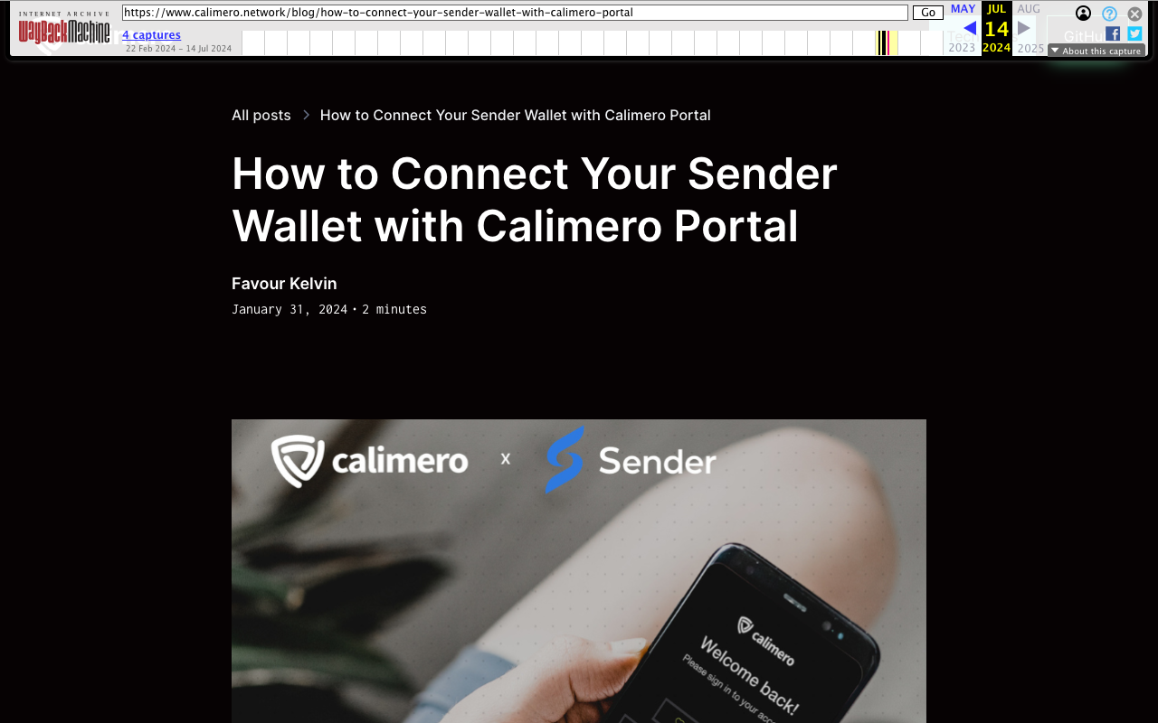 How to Connect Your Sender Wallet with Calimero Portal
