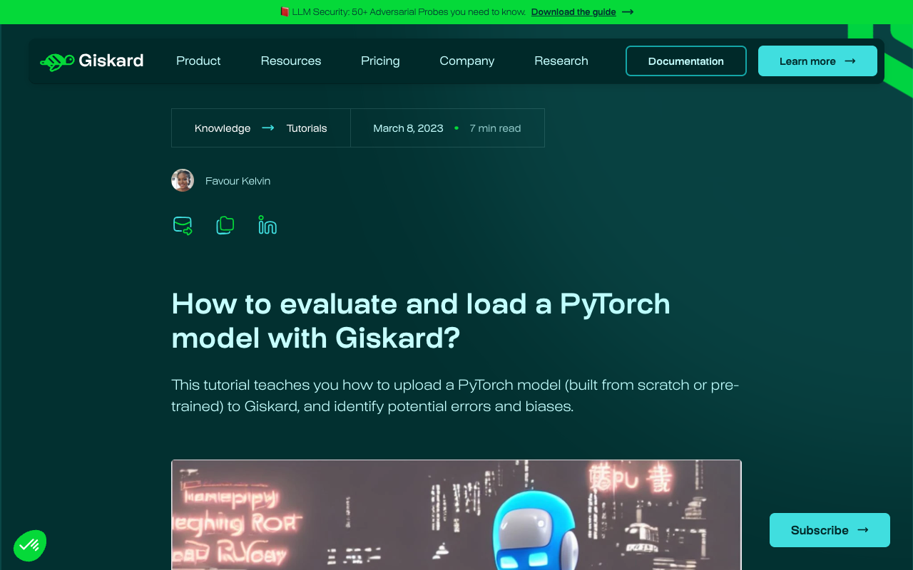 How to Evaluate and Load a PyTorch Model with Giskard