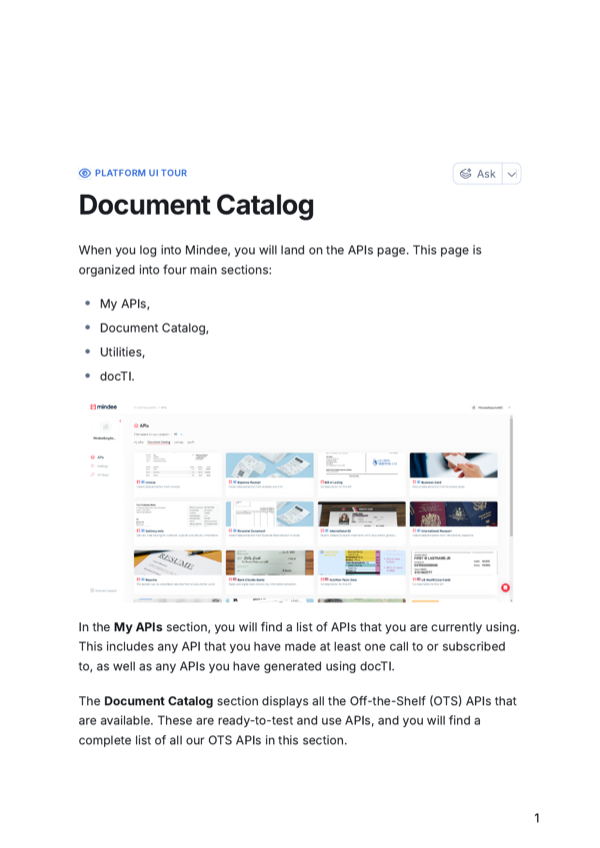 Document Catalog