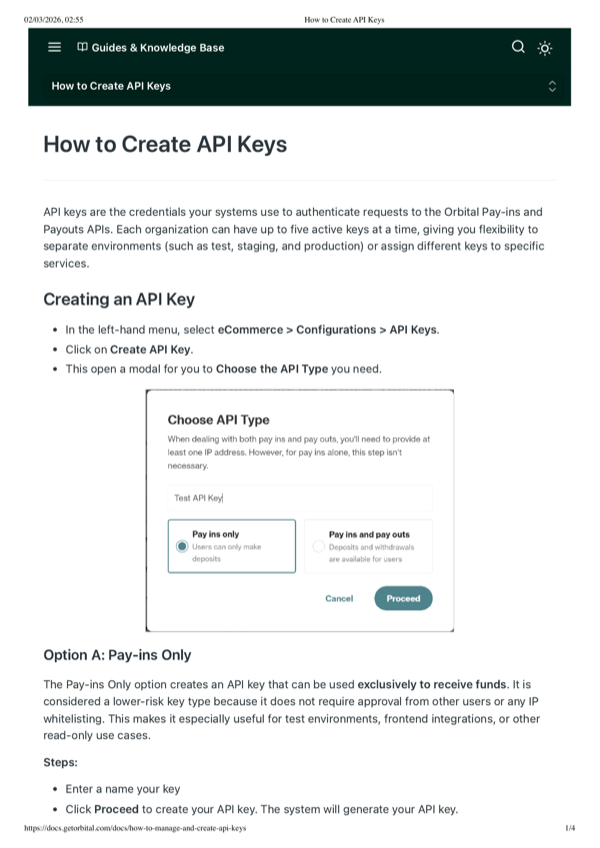 How to Create API Keys
