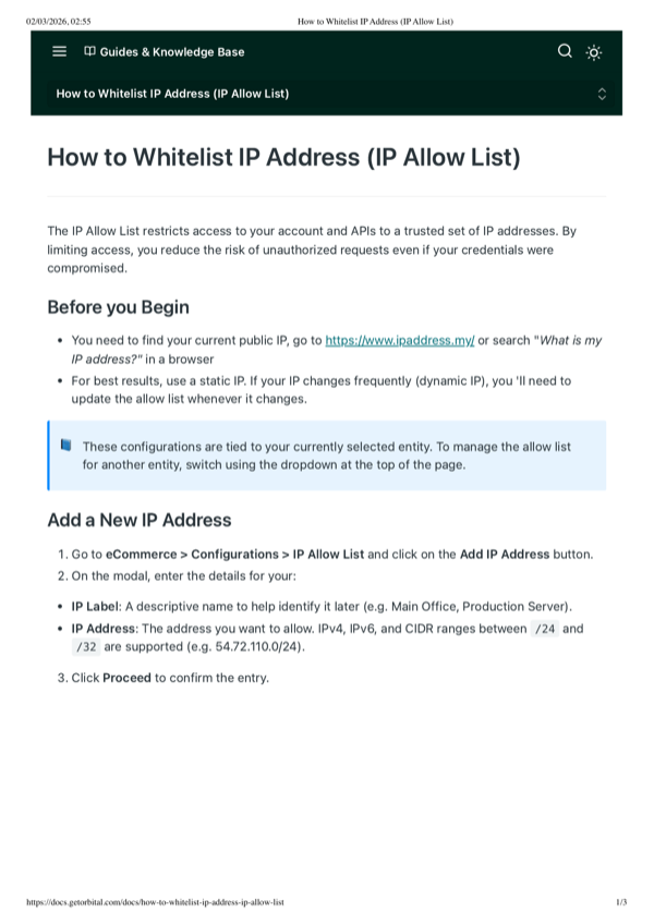 How to Whitelist IP Addresses