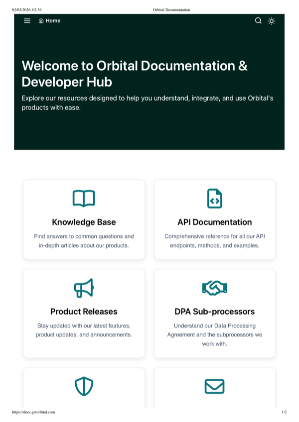Orbital Documentation Hub
