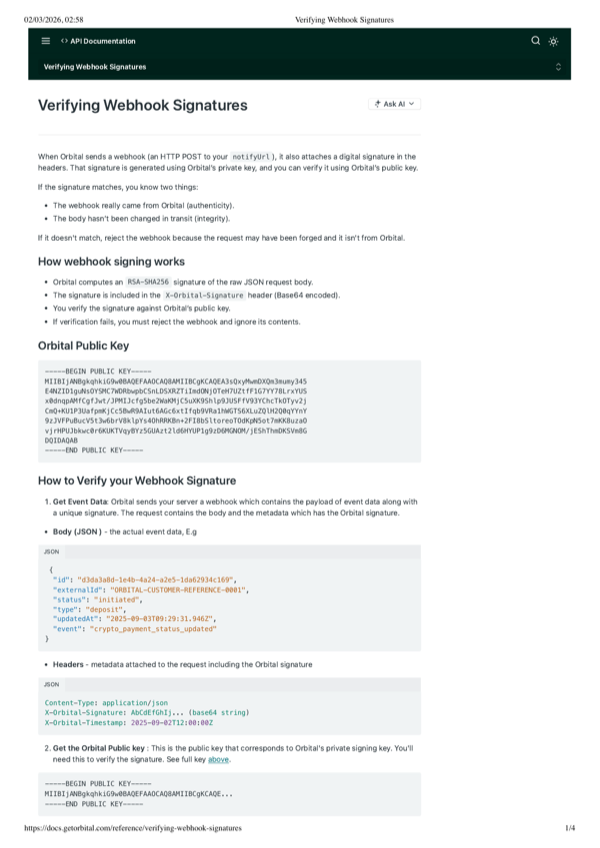 Verify Webhook Signatures