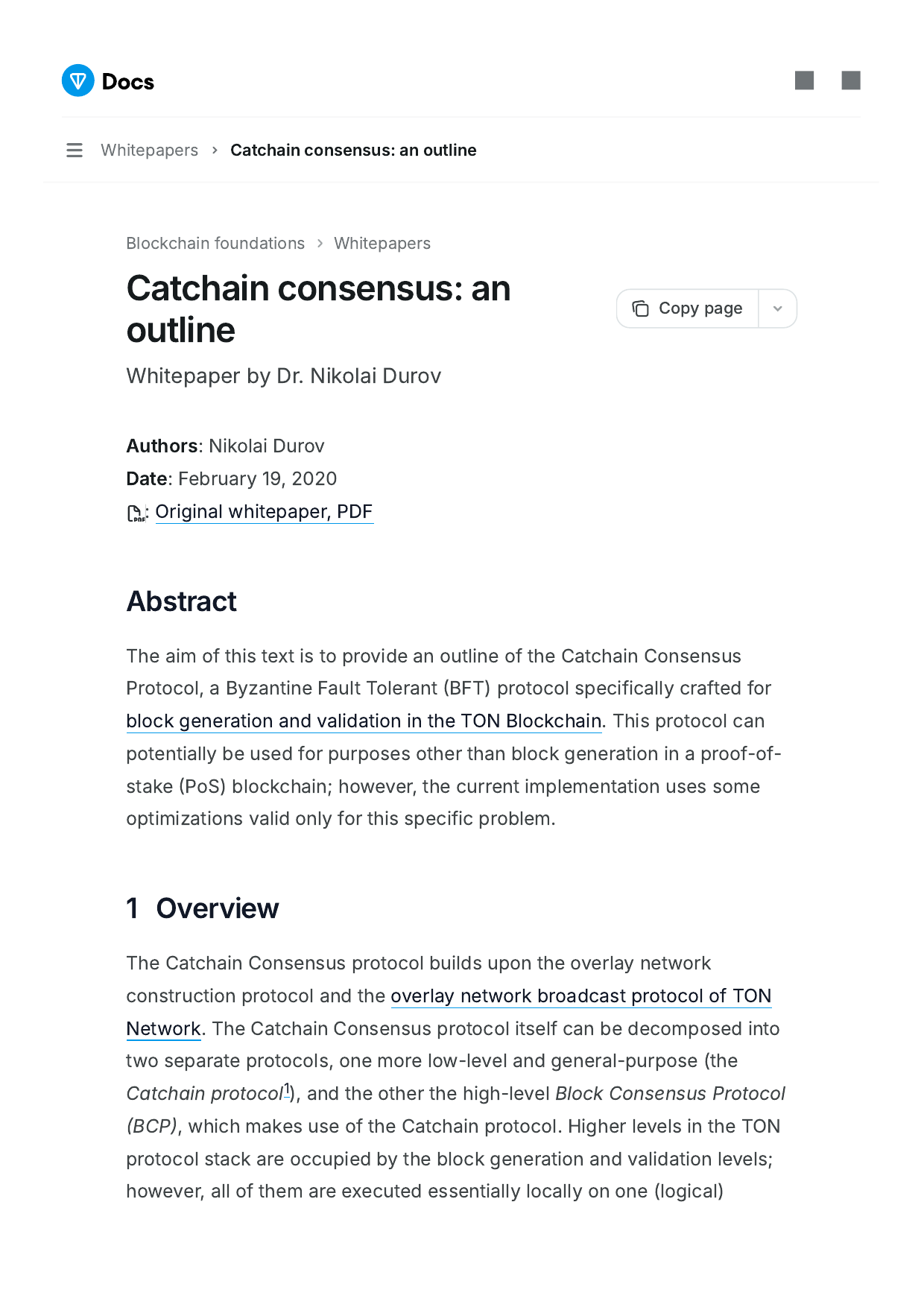 Catchain Consensus