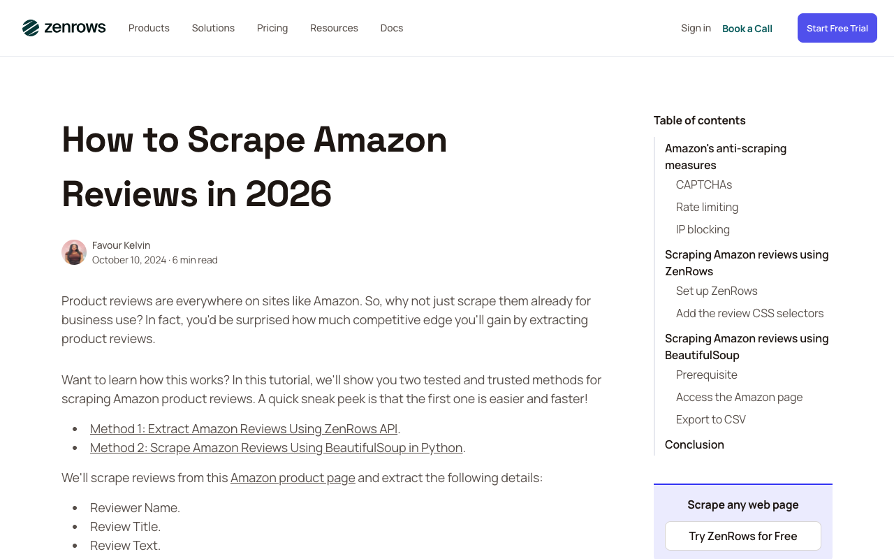 How to Scrape Amazon Reviews