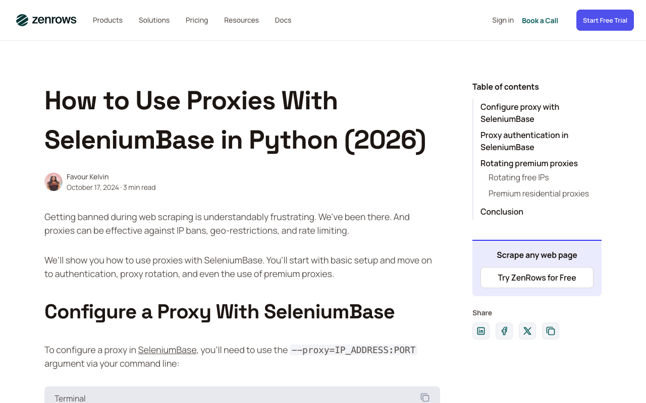 How to Use Proxies With SeleniumBase in Python